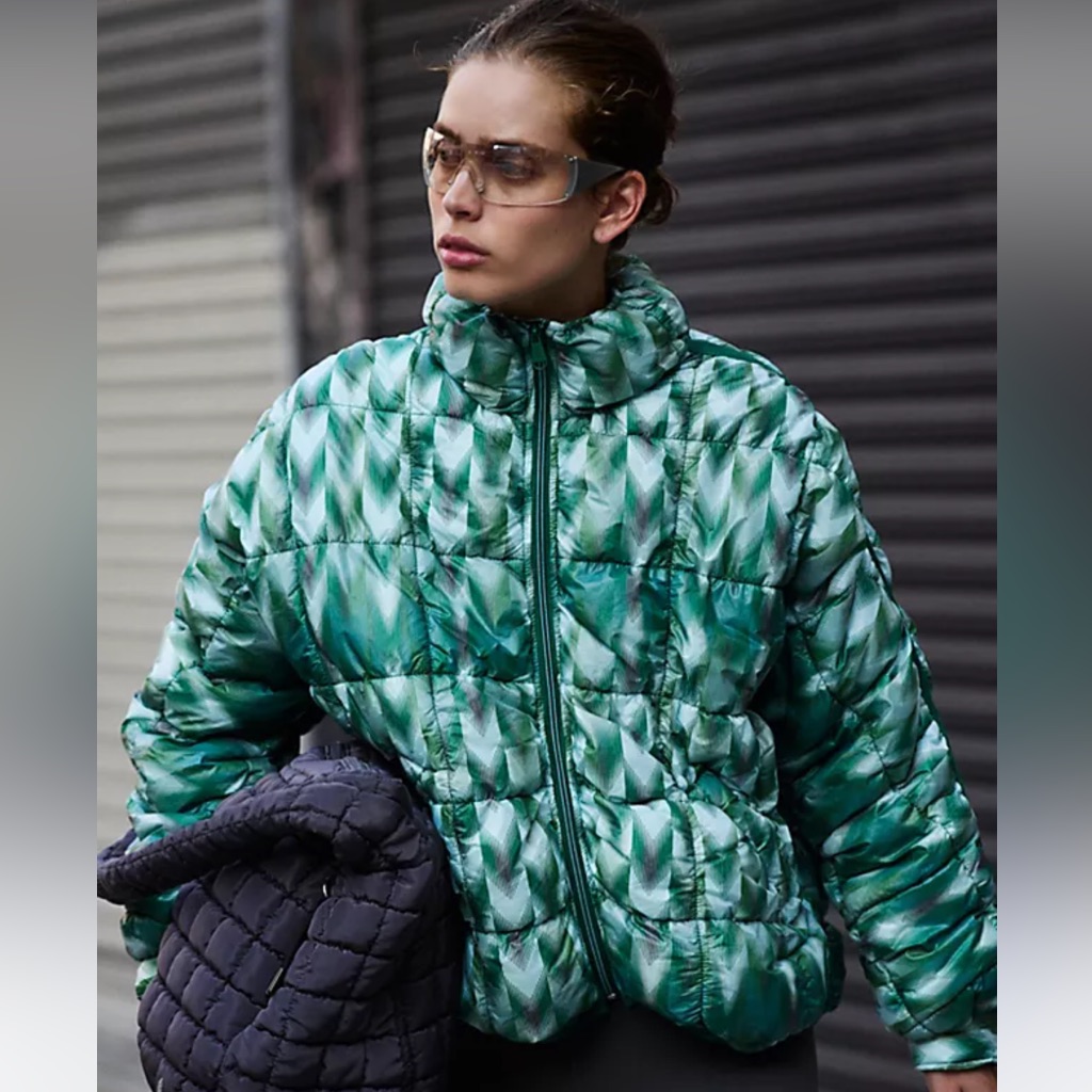 Scrunchy Glossy Printed Pippa Packable Jacket